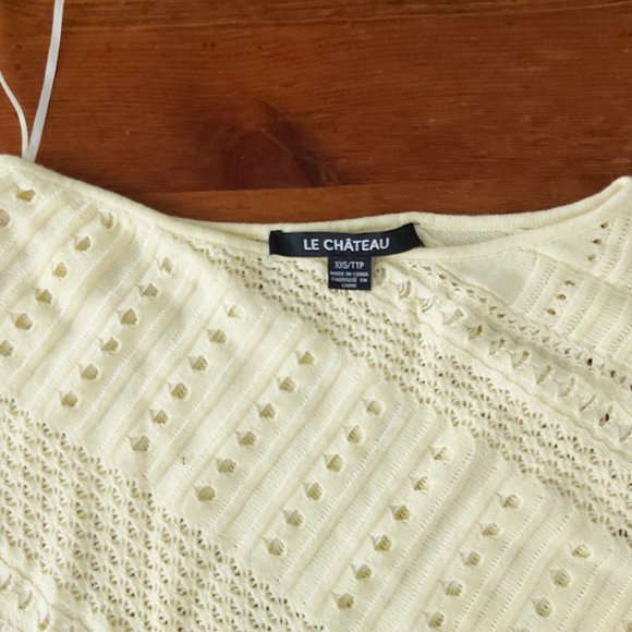 XXS Le Chateau butter yellow cotton sweater - Picture 3 of 4